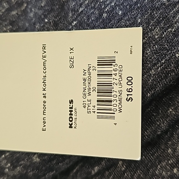 Evri womens plus size tank top. Blue and white color. Size 1x - Picture 6 of 6